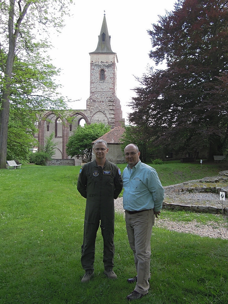 In the garden of Sazava Monastery  a